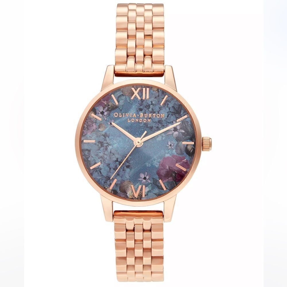 NWT OLIVIA BURTON Under The Sea Rose GoldTone Stainless Steel Watch 30mm
